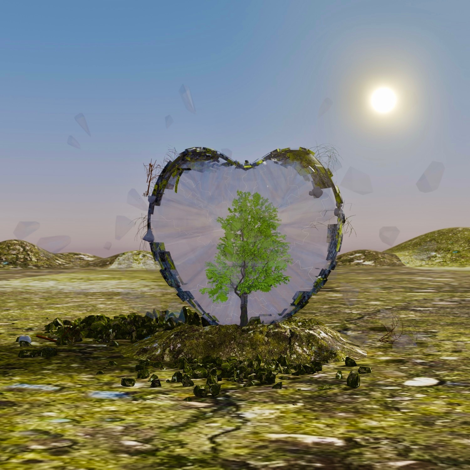 glitch abstract 3D render