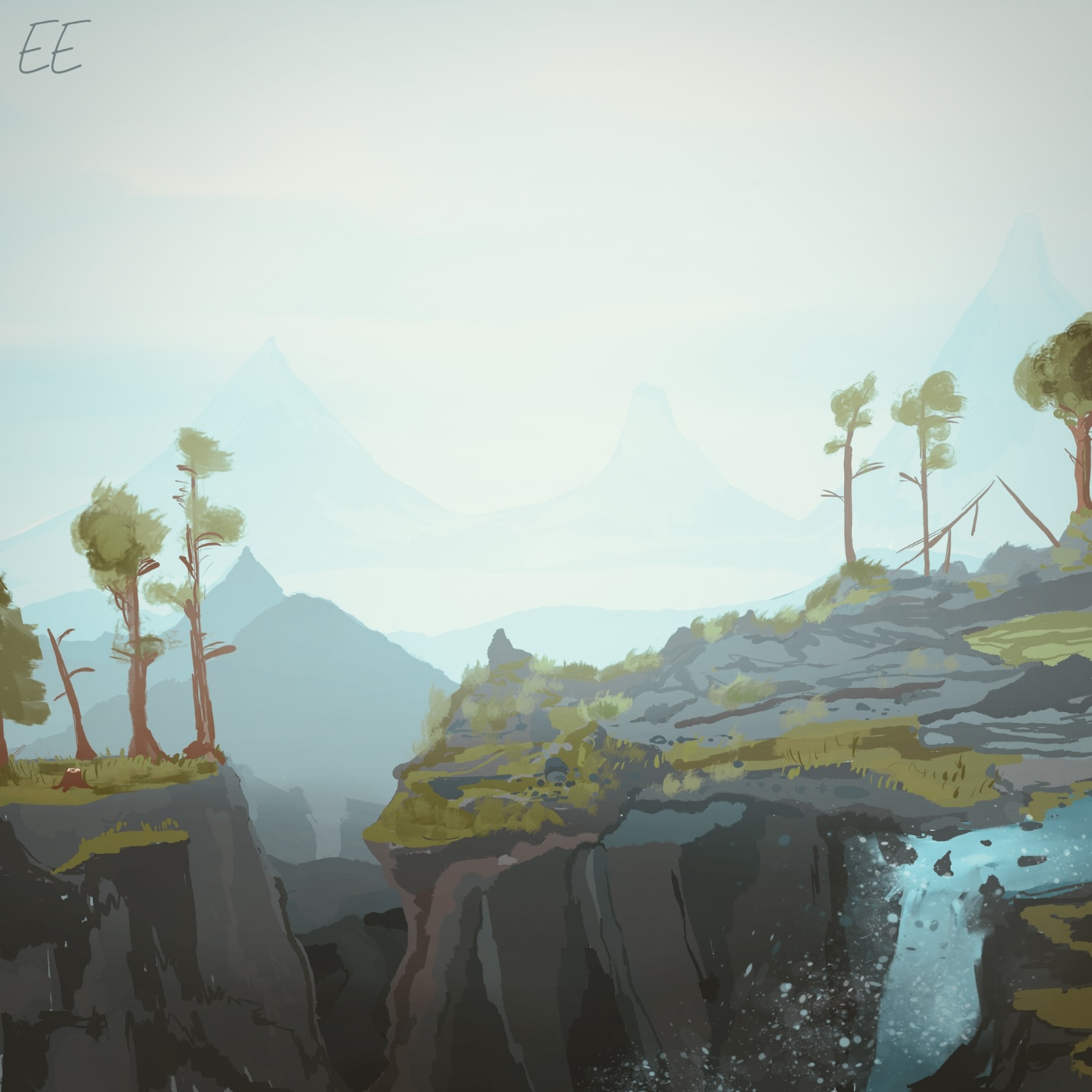 glitch abstract 3D render